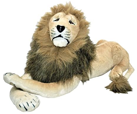 Geschenkestadl Löwe XXL Plüschtier 1,10 m Kuscheltier Braun Softtier Stofftier