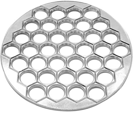 Gcroet Pelmeni-Form, Knödelform, 37 Löcher Aluminiumlegierung Knödelform, Küche Russischer Knödel Presse, Knödelform Werkzeuge Mehlklöße Maker Ravioli Aluminium Pelmeni Knödel Küche DIY Werkzeuge
