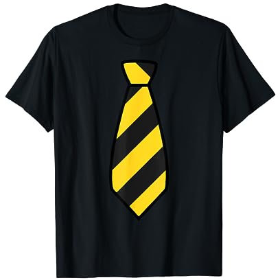 Schwarz & Gelb gestreifte Krawatte T-Shirt