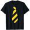 Schwarz & Gelb gestreifte Krawatte T-Shirt