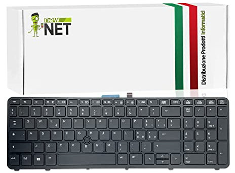 new net - Keyboards - Tastiera Italiana Compatibile con Notebook HP Zbook 15 G1 15 G2 17 G1 17 G2[ con Frame - Retroilluminata - Layout ITA ]