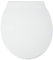 Blue Canyon Croydon Duroplastic Toilet Seat with Non-Slip Seat Bumpers & Heavy-Duty Stainless-Steel Hinges – Soft Close Toilet Seat - One Button Quick Release Toilet Seats - Universal Fixings (White)