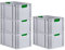 PROREGAL SuperSparSet 5x Eurobox NextGen Color | HxBxT 32x40x60cm | 65 Liter | Griffe grün geschlossen | Verstärkter Boden | Eurobehälter, Transportbox, Transportbehälter, Stapelbehälter