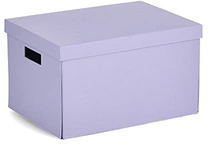 Zeller 14462 Aufbewahrungsbox, recycelter Karton (ca. 25 x 35 x 20 cm, flieder)