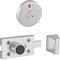 Satin Anodised Aluminium Cubicle Door Lock with Buffer Indicator Release and Keep for Toilet Cubicles
