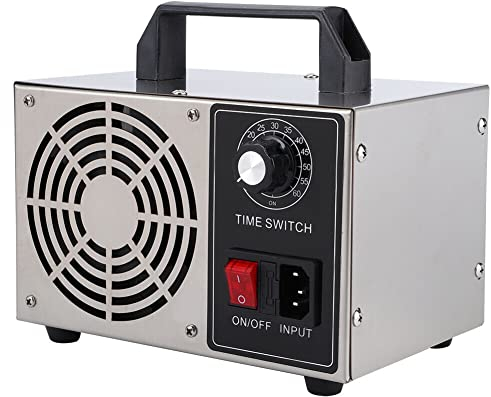 Ozone Generator Air Purifier 20,000mg/h, Ozone Machine with timer Function, Smoke Smell Remover Odor Eliminator for Home and Car (Silver 20g)