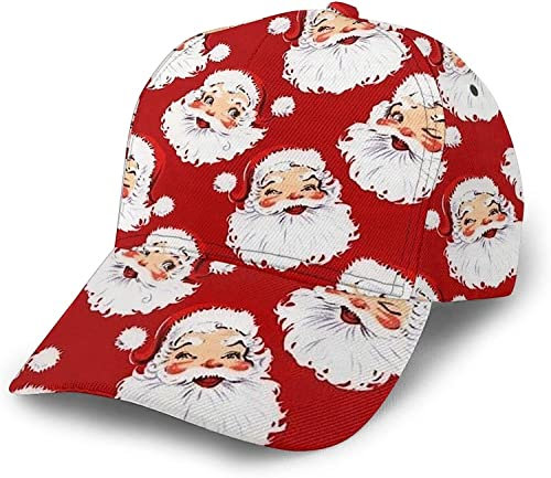 Baseball Caps Merry Christmas Print Dad Cap Flat Circular Top für Damen Mädchen Classic Fashion Holiday Adjustable Hats