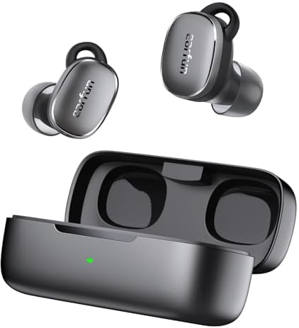 EarFun Free Pro 3 Noise Cancelling Earbuds, Snapdragon Sound™ with Qualcomm aptX™ Adaptive, 6 Mics ENC, Multipoint Connection, Bluetooth 5.3 Wireless Earbuds, Cozy Fit, Upgraded App Customization,33H