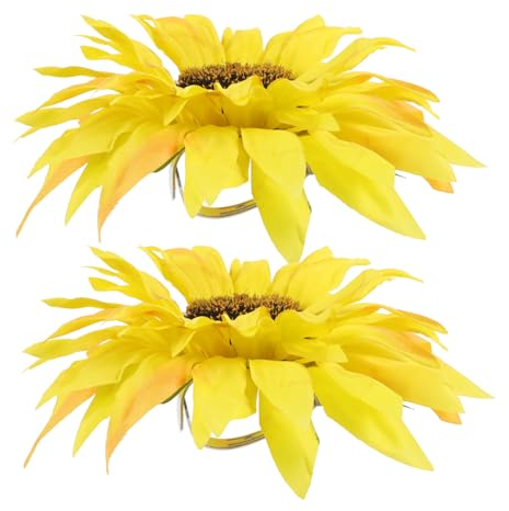 Mobestech 2st Sonnenblumen-vorhangkrawatte Blumenvorhang-Clip Vorhangklammer Raffhalterklemme Für Vorhänge Sonnenblumen-vorhänge-Raffhalter Gardinenhalter Metall Stoffclip Die Blumen