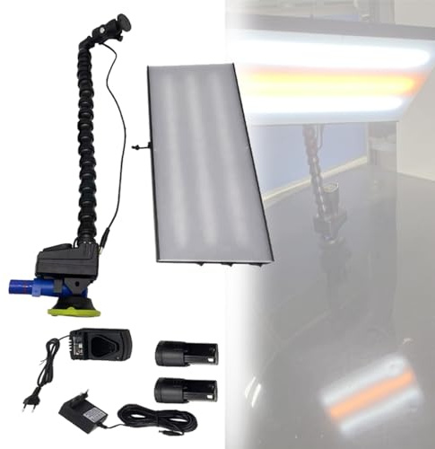 Quixnova PDR Lamp Tools LED-Nivellierleuchte für die Reparatur von Unebenheiten, mit 6 einstellbaren Farblichtern, 12-V-Auto-Dellen-Lampenplatine, Auto-Dellen-Kontrollleuchte