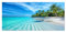 Lupia - Stampa su Tela Canvas World Tropical Paradise | 52x122 cm | Quadro Moderno Paesaggio Isola Tropicale | Telaio in Legno Ecologico, Vivaci Colori Artigianali, Made in Italy | Legno