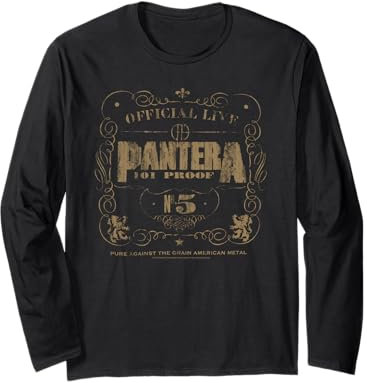 Pantera 101 Proof Skull Rock Music Band Long Sleeve T-Shirt