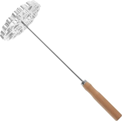Rosenküchleform Waffel Rosetten Teigform Waffeleisen Formen Rosettenwaffeleisen Aluminium Waffelform Backofen Roseneisen Waffelförmchen (Gerade Griffe)