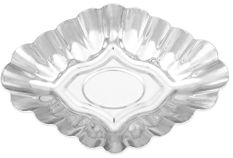 Cabilock Plato De Tarta Plancha De Baño Para Champú Latas De Tarta De Huevo Molde Para Muffins Molde De Pastel Mini Latas De Tarta Molde Para Hornear Cordón Acero Inoxidable