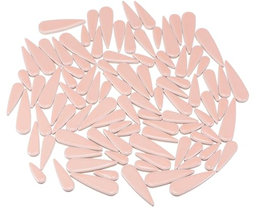 QUARKZMAN Keramik Mosaik Fliesen 200g Tropfen Blume Blätter Fliesen Mosaik Blöcke für Kunst Handwerk und Zuhause Dekorationen Rosa