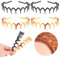 Lot de 4 serre-tête dentelés pour femme - En plastique antidérapant - Avec peigne en zigzag - Pour homme et femme