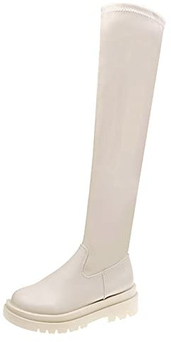 Stivali Alti Donna Stivaletto Donna Moto Texani Beige Stivali Donna Pelle Biker Stivaletti Estivi Donna Stivaletto Texano Donna Basso Texani Donna Estivi Stivali da Equitazione