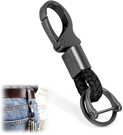 Bzzerumy Auto Schlüsselanhänger mit Karabiner - Robuster Autoschlüsselanhänger für Auto, Praktischer Schlüsselanhanger für Männer und Frauen, Schlüsselanhänger Kennzeichen