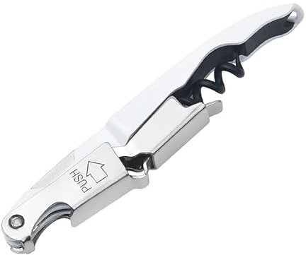 Allpeak Tire Bouchon Limonadier Sommelier - 1PC Limonadier Professionnel Tire Bouchon Sommelier Decapsuleur, 3 en 1 Limonadier Tire-Bouchons de Vin - Extracteurs et Extracteurs de Liège - Blanc