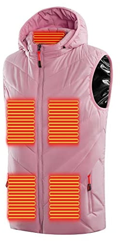Veste Chauffante Homme Femme Sans Manche Gilet Chauffant Hiver Chaude Sans Batterie Électrique Doudoune avec 11 Zones de Chauffage Grande Taille Vêtement de Chauffe pour Ski Plein Air Randonnée