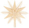 Natürliche Christbaumspitze, Spanstern, 24 cm Durchmesser, Beige