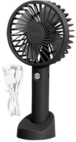 Ventilador portátil Nbhuiakl, ventilador portátil - ventilador personal con base,Ventilador portátil para exteriores, ventilador personal recargable de 3 velocidades con base