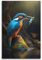 GJDYMX Tier-Poster, Aquarell-Eisvogel-Poster, dekoratives Gemälde, Leinwand, Wandposter und Kunstdruck, moderne Familienschlafzimmer-Dekoration, Poster, 20 x 30 cm