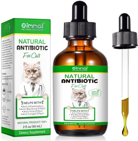 Antibiotici per Gatti, 60ml Antibiotici per Gatti Contro le Infezioni, Supporto del Sistema Immunitario, Sollievo dal Prurito, Sollievo Dalle Allergie, Gusto Pollo
