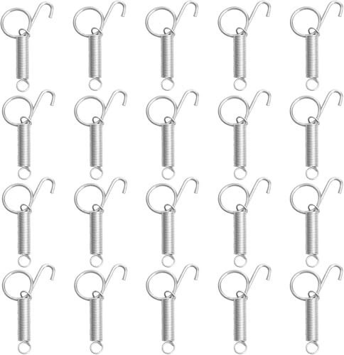 24 Pcs Spring Door Latch,Metal Finger Spring Latch Hook, Multi Functional Pet Cages Door,Spring Latch Hook,Pet Door Latch,Cage Clips Spring Latch