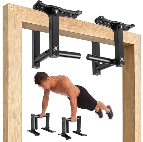 Parallettes, 2-in-1 Klimmzugstange Calisthenics Equipment for Handstand, Push Ups & More, Push Up Handles Belastbarkeit: 200 kg, geeignet für Heim- und Fitnessstudios, Schwarz