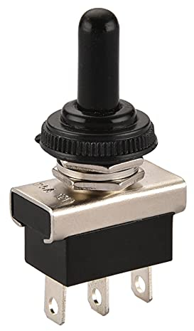 Heschen Kippschalter aus Metall, 12 V, 25 A, SPDT, Ein/Aus/Ein, 3-polig, 3 Kontakte für Armaturenbeleuchtung mit wasserdichter Kappe