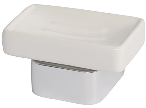 Haceka 1195699 HCK ALINE Seifenhalter Bad Accessoires, Matt/Gebürstet, 12.2 x 7.9 x 6.5 cm