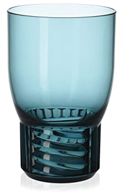 Kartell Trama Bicchiere da Acqua, Azzurro, Set da 4, 4 unità