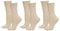 Safersox Mückenschutz Socken, 3er Pack, Beige, 39-42