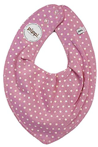 Pippi Halstuch Mädchen Baby Dreieckstuch - Farbe wählbar (rosa Dots beige)