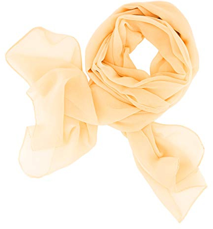 DOLCE ABBRACCIO by RiemTEX Schal Damen SWEET LOVE Stola Chiffon Tuch in 30 Unifarben Schals und Tücher Halstücher XXL Chiffontücher in zartem Champagner Halstuch für jede Jahreszeit (Champagner)