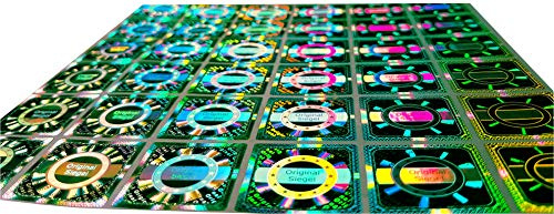 1000 Stk - 3D Hologramm Original-Siegel 25mm silber glänzend - Aufkleber | Sicherheitssiegel, Qualitätssiegel, Garantiesiegel, Sicherheitsetiketten, Verschlussetiketten, Security Seal Sticker Label