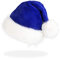 CCINEE Weihnachtsmütze für Erwachsene, blaue Plüsch-Weihnachtsmannmütze, Samt-Weihnachtsmütze für Heimdekoration, Partyzubehör