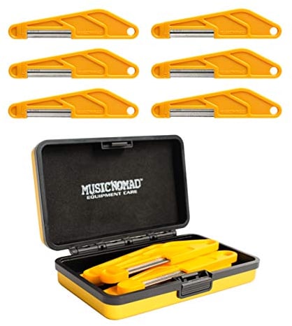 MusicNomad 6 pc. Acoustic Guitar Diamond Coated Nut File Set - Light/Medium Strings (MN670)