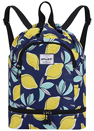 Sportivo Zaino con Coulisse Grande Borsa da Palestra con Tasca Interna | Impermeabile Unisex per Vita Quotidiana Scuola Sport All'Aperto Tempo Yoga Libero Spiaggia Nuoto