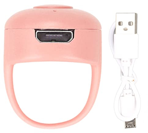 Bluetooth Fingertip Video Controller Clicker für TIK Tok, Unterstützt Video Page Flip Browsing und Like, Smart Ring Controller Fernbedienungsring für Alle Smartphones(Rosa)