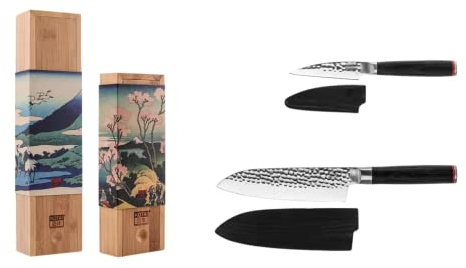 Kotai Le Set de Base : 2 couteaux (couteau d'office + santoku)