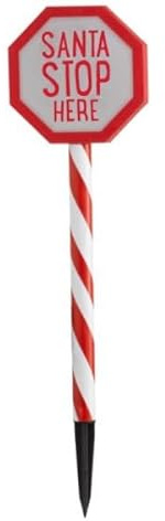 Smart Garden Three Kings Santa Stop Here Garden Stakes Christmas Light (2501014)