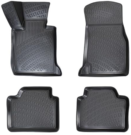 Matnamis 3D Auto Gummimatten Set für BMW 3er E36 1990-1998 Passgenaue Fußmatten 4-teilig Geruchlos Antirutschmatten Auto PKW-Fußraummatten Extra hoher Schwarz