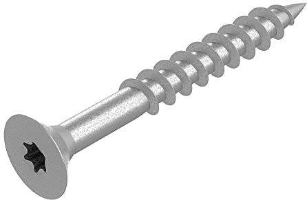 SECCARO Spanplattenschraube 5 x 40 mm, Edelstahl V2A VA A2, Holzschraube mit Teilgewinde, TX/Innensechsrund 200 Stück