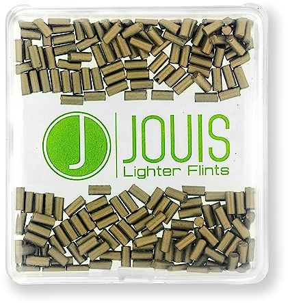 Jouis Lighter Flints - Universal Replacement Lighter Flints Compatible with most Lighters (100x, Gold)