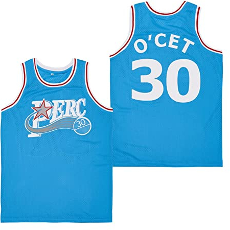 PERC30 Herren #30 Perc O'Cet Movie Basketball Jersey Stitched S-XXXL, Blau, XL