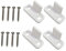 Yardwe 2 Sets White Accessories Pocket Door Guide Bottom Floor Guide Barn Door Floor Guide Sliding Door Floor Guide Pom Floor Guide Barn Door Stoppers White Floor