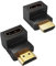 Pencilupnose 2 Pack HDMI to HDMI Adapters, 90 & 270 Degree HDMI Adapter for TV, Projector, Monitor, Male to Female 4K 3D Full HD Gold Plated