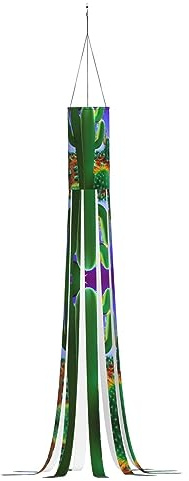 ZISHAK Calcetines de viento de temporada del desierto de cactus: decoración única y animada para Halloween, Navidad y mucho más